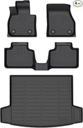 Wayhigh-All Weather Floor Mats and Cargo Mat Set Fit for 2025 Mini Countryman (Not for Countryman SE and Electric) TPE Car Mats Waterproof Anti-Slip Rubber Floor Liners Countryman Accessories