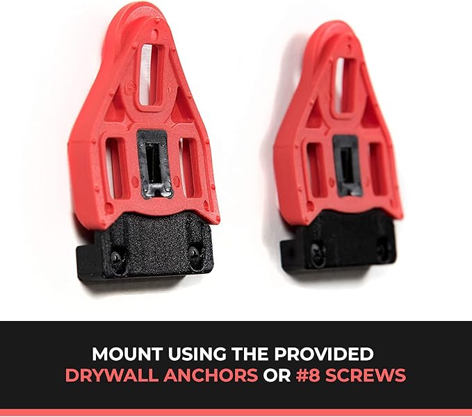 Spartan Mounts Compatible with Peloton and Delta Spin Bike Shoes | Workout Gear Bike Shoe Storage and Wall Display, Low Profile, Strong Vertical Storage Home Gym Basement Rack