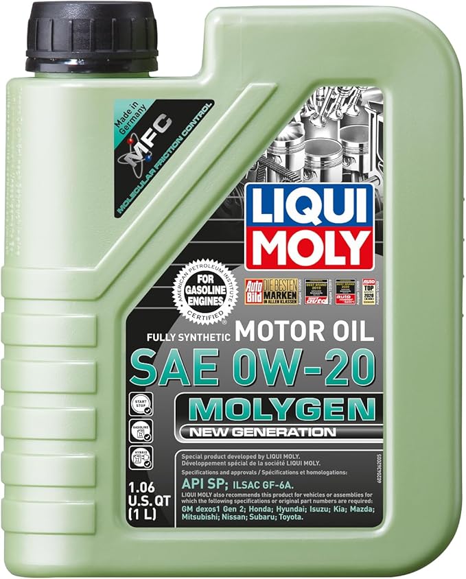 LIQUI MOLY Molygen New Generation SAE 0W-20 | 1 L | Fully synthetic engine oil | SKU: 20436