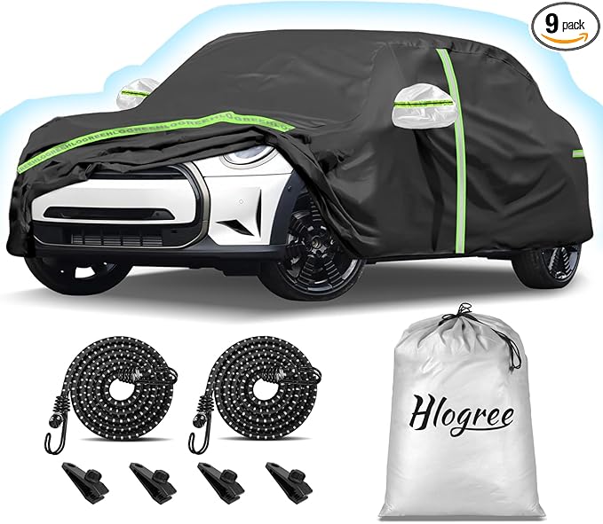 Car Cover for 2014-2025 Mini Cooper/Cooper S/Hardtop/Clubman/Countryman 4 Door,Full Exterior Car Covers for Automobile All Weather Waterproof Heavy Duty,Zipper/Cotton UV Proof Custom fit【210T Taffeta】