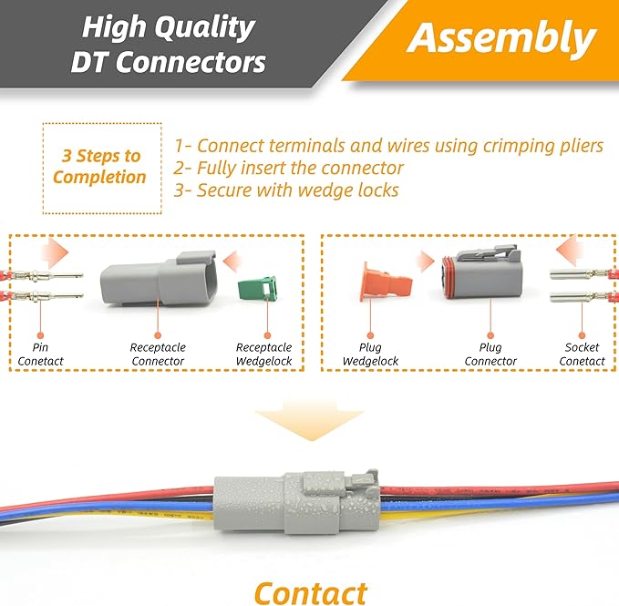DT Kit for Car Motorcycle Boat (4PIN 4SET)