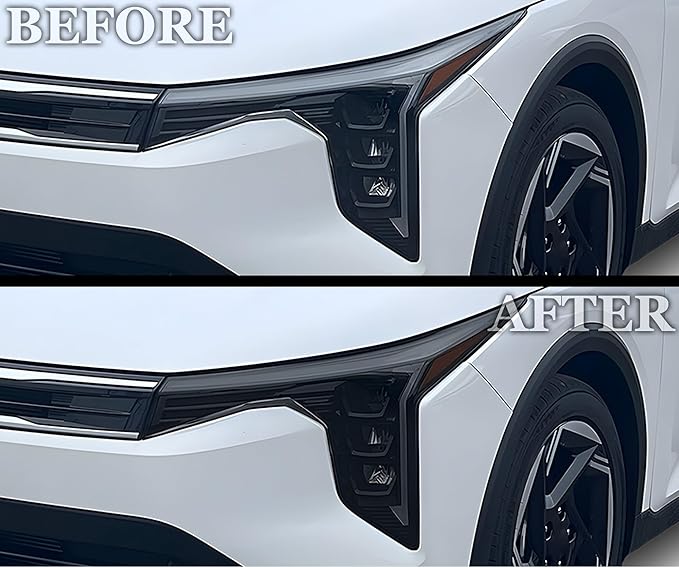 BOGAR TECH DESIGNS Precut for KIA K4 2025-2026 Full Headlight Taillight Head Tail Light Tint Kit, Light Smoke