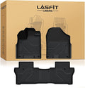 LASFIT Floor Mats for Honda Passport 2019 2020 2021 2022 2023 2024 2025, All Weather TPE Custom Fit Car Floor Liner, 1st & 2nd Row, Black