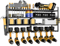 Wall Mount Power Tool Organizer, 4 Layer 8 Drill Hangers Storage Rack, Tool Organizers and Storage for Garage, Workshop, Pegboard, Shed - 33 inch