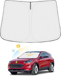 Windshield Sun Shade for 2020-2025 2026 Ford Escape Accessories Thicken 6-Layer Foldable Front Window Sunshade Sun Visor Protector Block UV Rays Keep Vehicle Cool