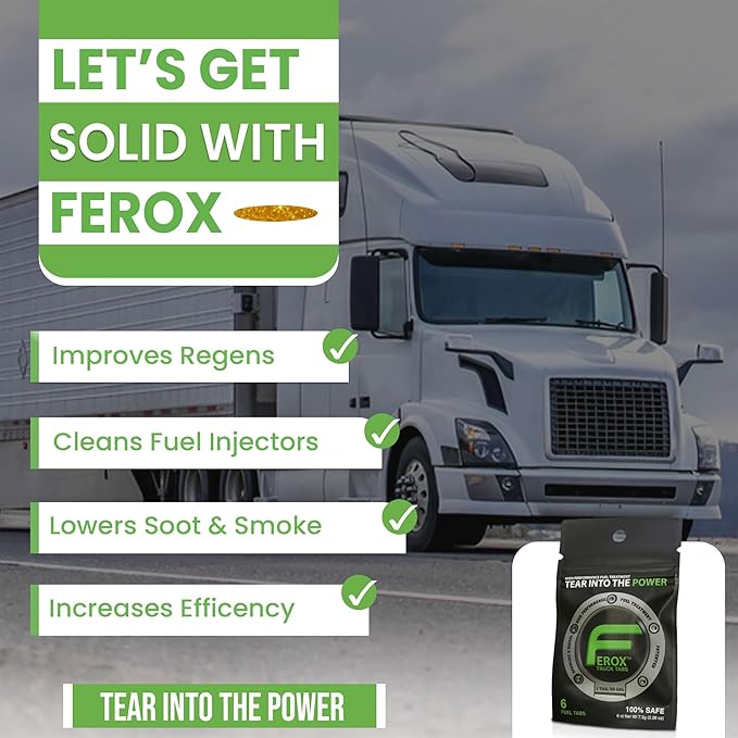 Ferox Fuel Catalyst for Trucks | Heavy-Duty Fuel Treatment for Diesel & Gas | Optimize Power, Reduce Waste | Treats Large Tanks | 1 Tab = 50 GAL | Works in All Engines