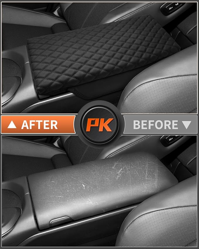 Shademax Toyota Crown Center Console Cover, Armrest Cover Cushion Pad for Toyota Crown 2023 2024 2025 2026 Accessories, PU Leather Middle Consle Lid Armrest Seat Box Cover Protector Anti-Scratch Black