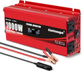 1000W Car Power Inverter DC 12V to 110V/120V AC Converter with LCD Display 2 AC Outlets 3.0A USB and Type-C Car Charger Adapter for Car Home Laptop Truck