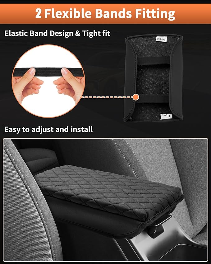 Shademax Custom for 2026 2025 Kia K4 Center Console Cover, Armrest Cover for K4 EX/LX/GT-Line/GT-Line Turbo Arm Rest Cushion Pad K4 Accessories 2025 Leather Middle Console Cover Armrest Box Protector