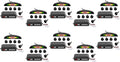 ZONETECH New 4 Parking Sensors LED Display Car Reverse Backup Radar System 10 Pack