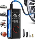 Tire Inflator Portable Air Compressor, Cordless Air Pump for Car Tires with Pressure Gauge, Battery Power Bike Tire Pump, 150PSI Portable Tire Inflator for Car, Motorcycle, Bicycle, Ball