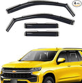 Extra Durable Window Deflectors in-Channel Window Visors Rain Guards Fit for Chevrolet (Chevy) Tahoe 2021-2025, Sun Visors, Wind Vent for Shades, Exterior Car Accessories - 4pcs. AG0524