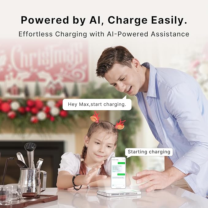 Autel Home Smart AI Level 2 EV Charger up to 40Amp, 240V, Indoor/Outdoor Fast Electric Vehicle Charging Station with Flexible 25-Foot Cable, NEMA 14-50 Plug, Dark Gray