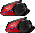 Motorcycle Helmet Headset 8 Riders Communication System X8 Intercom with Music Sharing/HiFi Sound/3 EQ Music Modes/DSP&CVC Noise Cancellation/IP67/FM Radio/Wake up Siri (2 Pack)