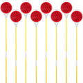 Reflectors for Driveway Entrance Orange Reflective Driveway Markers Snow Plow Markers Plow Markers 51 Inch Yellow Fiberglass Pole Double Sided Reflector for Driveway (8-Pack)