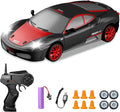 RC Drift Cars, 2.4Ghz 1:24 Remote Control Car 4WD High Speed Drifting RC Car with LED Light and Drift Tires Racing Toy Cars for Kids Boys Girls Adults(Black)