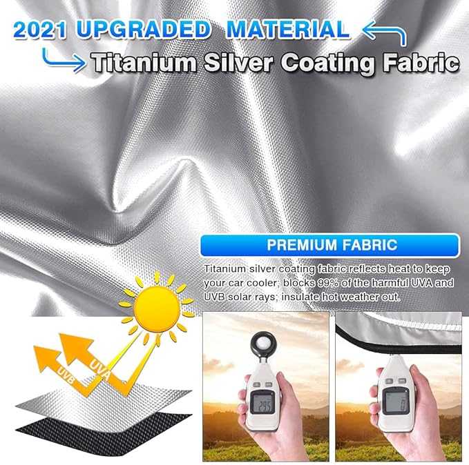 T TGBROS Windshield Sun Shade Custom Fit for 2018–2023 Kia Stinger Accessories Foldable Sun Shield Reflective Polyester Sun Visor Cover Block Heat and Sun Protection