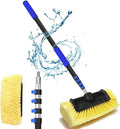 Buyplus Car Wash Brush with 20FT Long Handle, Car Brushes for Washing 12-Inch Soft Bristles with Aluminium Telescoping Pole for Scratch-Free Cleaning RV, House Siding, Floors, Solar Panels,Blue