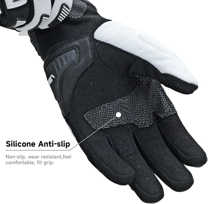 VXW High Protection Motorcycle Gloves for Men - Gel Palm Sliders& Joints Protection Design, High-Speed Sports Gear for MTB/ATV/BMX/Motocross/Racing/Dirt Bike Gear