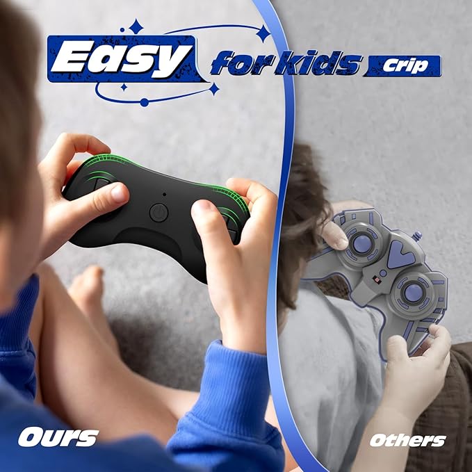 Tecnock Remote Control Car, 2.4GHz RC Cars with USB-C Easy Charging, 4WD Double Sided 360° Rotates and Flips RC Stunt Car, Toys Gift for Boys and Girls
