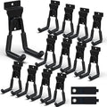 3-H Slat Wall Hooks 12 Pack 4.5 Inch, Slatwall Hooks U Shape,Slatwall Accessories Heavy Duty for Space Saving Used as Proslat Accessories(Black)