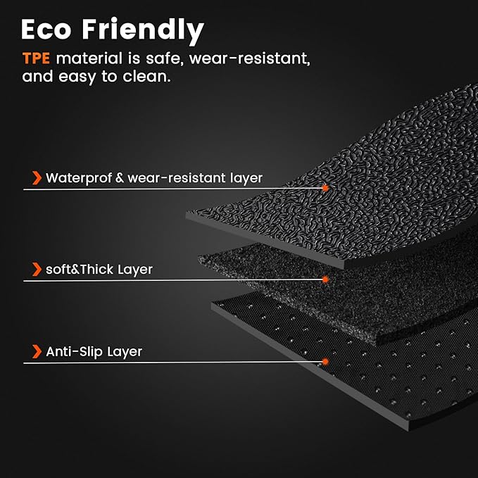 KMF Custom Fit Floor Mats for Lexus RX 2025 2024 2023 Accessories RX350 RX350h RX500h (NOT RX450h+ PHEV), All Weather TPE Waterproof Car Floor Liners,Front Rear 2 Row, Anti-Slip Deep Grooves Car Mats