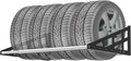 Foozet Tire Rack Wall Mount,Heavy Duty Adjustable 31"-56" Tire Storage Rack, Wheel Racks for Garage with Telescopic Rods, Hanging Garage.