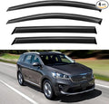 Window Visors Rain Guards for 2016 2017 2018 2019 2020 Kia Sorento, Out-Channel Window Vent Wind Deflectors Visors Shades for 16 17 18 19 20 Sorento
