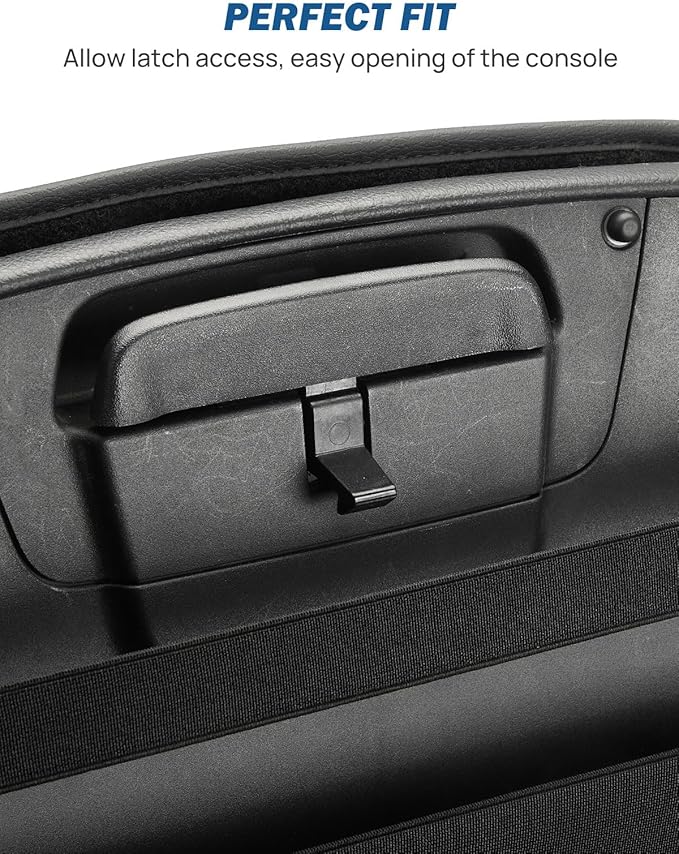 JOYTUTUS Center Console Cover Compatible with 2019-2025 Ram 1500 2500 3500, Leather Arm Rest Armrest Cover for Car, Durable Middle Console Cover Lid, Car Arm Rest Cover Pad Cushion Replacement
