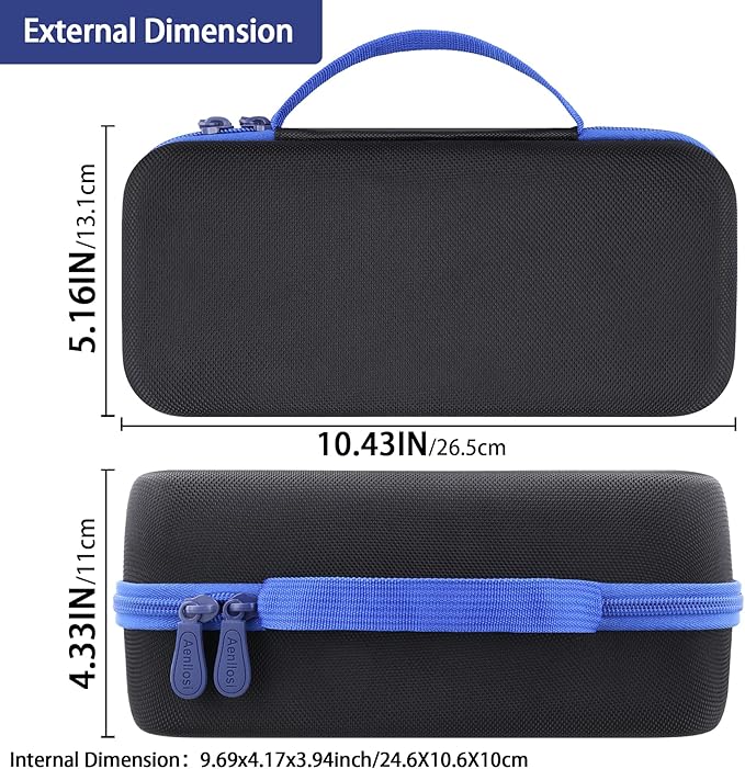 Aenllosi for HULKMAN Alpha85/Alpha85S/Alpha Pro Jump Starter Hard Carrying Case, Black+Blue (Case Only)