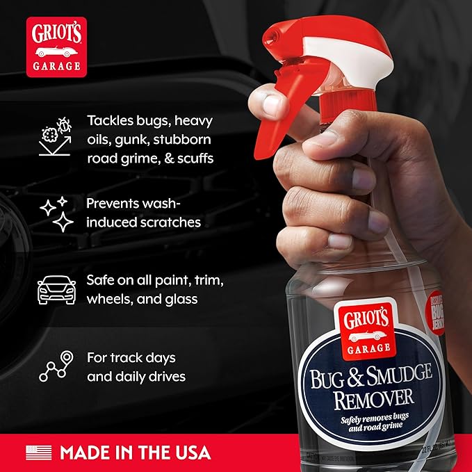 Griot's Garage Smudge Remover, Car Cleaning Spray for Spot Removal, Works on All Exterior Surfaces, Releases Smudges, Oil, Grime, and Scuffs, 22 oz