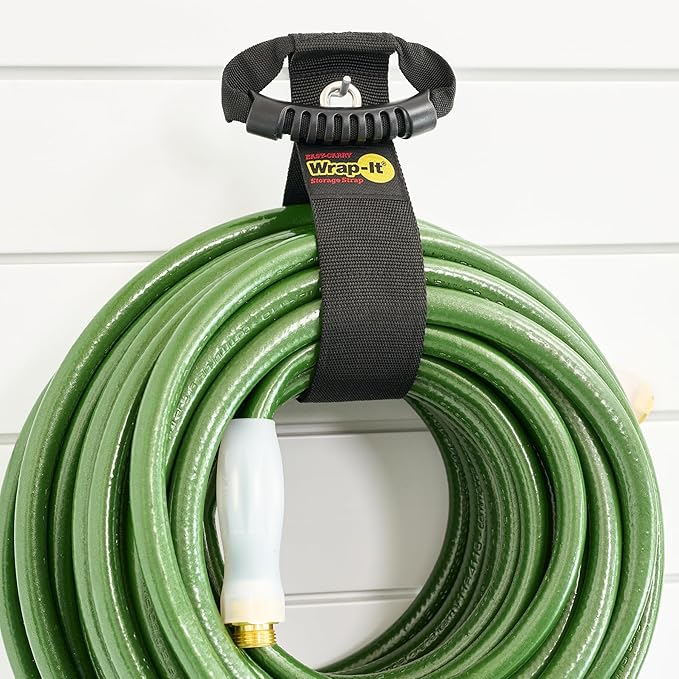 Easy-Carry Wrap-It Storage Straps - 28” (2-Pack) Blaze Orange with Grommet - Heavy Duty Wrap It Storage Straps and Extension Cord Wrap for Water Hose Storage