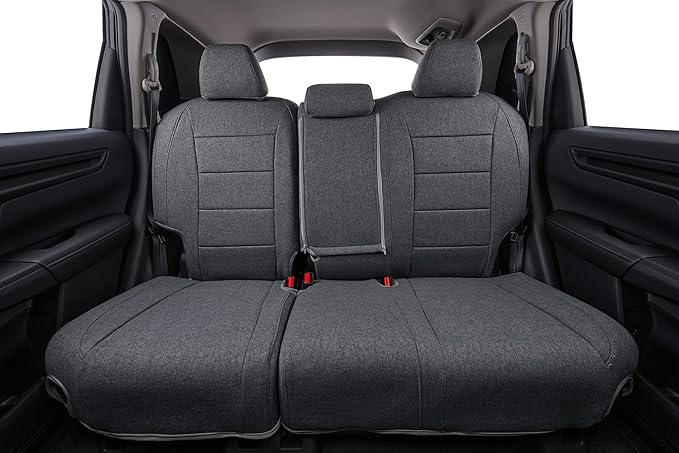 coverdream CRV Seat Covers Custom Fit for 2017-2021 2022 Honda CRV LX,EX,SE,EX-L,Touring,Hybrid,Fully Covered,Airbag Compatible UV Resistant Polyester Car Seat Protector(Full Set,Gray)