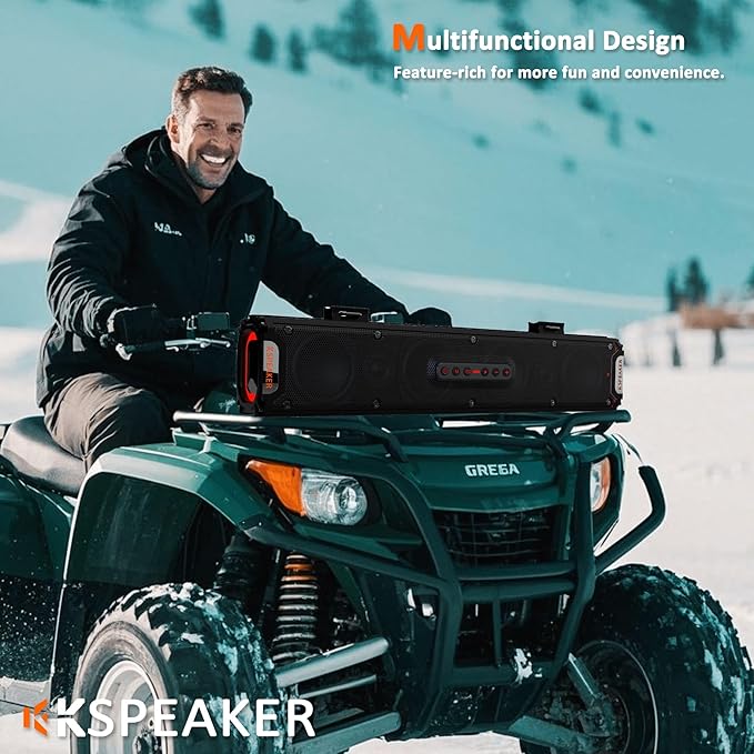 UTV Sound Bar ATV Sound Bar Golf Cart Soundbar UTV Speakers ATV Speaker Fourwheeler Speaker Marine RZR Boat Polaris Can Am