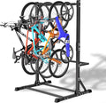 5 Bike Storage Rack, Freestanding Vertical Bicycle Stand for Garage & Indoor Use, 300 LBS Capacity - Space Saving Floor Organizer