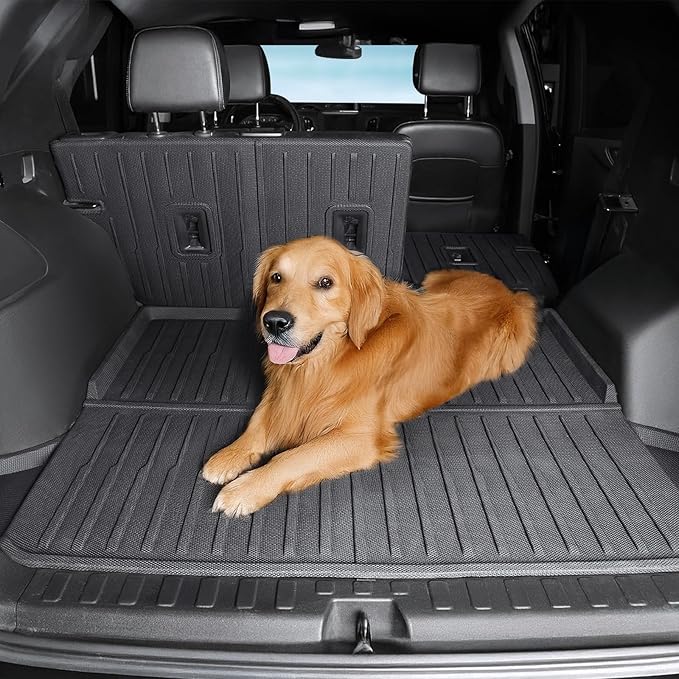 Floor Mats Set Cargo Liner and Backrest Mat for for Chevy Chevrolet Equinox/GMC Terrain 2018-2024, All Weather TPE Full Mat Set Cargo Mat for Equinox Accessories