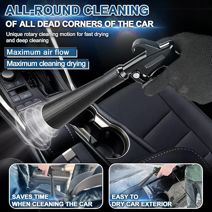 Detailing Car Cleaning Gun Interior Dryer Air Blow Gun, High Pressure Blower Gun, Car Detailing Tools for Quickly Blowing Out Dirt and DustWorking with Air