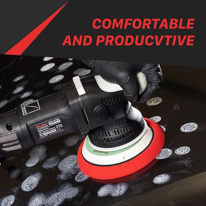 Maxshine M15 Pro Dual Action Polisher | 15mm Throw, 5" Backing Plate, 1000W, Black | Variable Speed, Ergonomic Grip, Low Vibration | For Car Detailing and Paint Correction