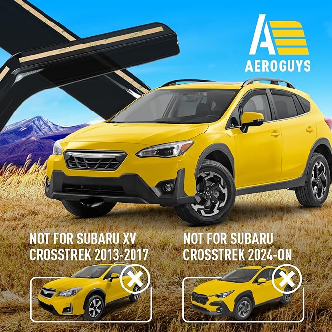 Extra Durable Window Deflectors in-Channel Window Visors Rain Guards Fit for XV Crosstrek 2018-2023, Sun Visors, Wind Vent for Shades, Exterior Car Accessories - 4pcs. AG0837