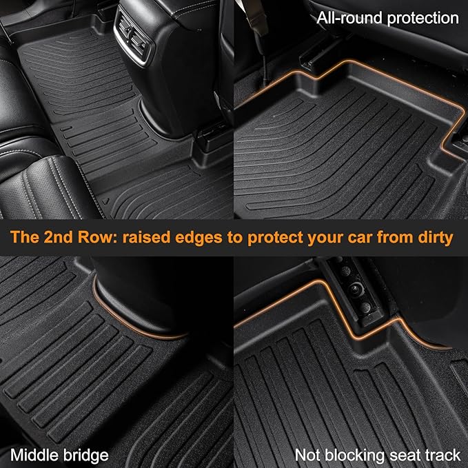 Binmotor-Floor Mats & Cargo Liner for Jeep Grand Cherokee 2005-2010, All Weather Car Mat Grand Cherokee Accessories Cargo Mat Floor Liners Trunk Liner