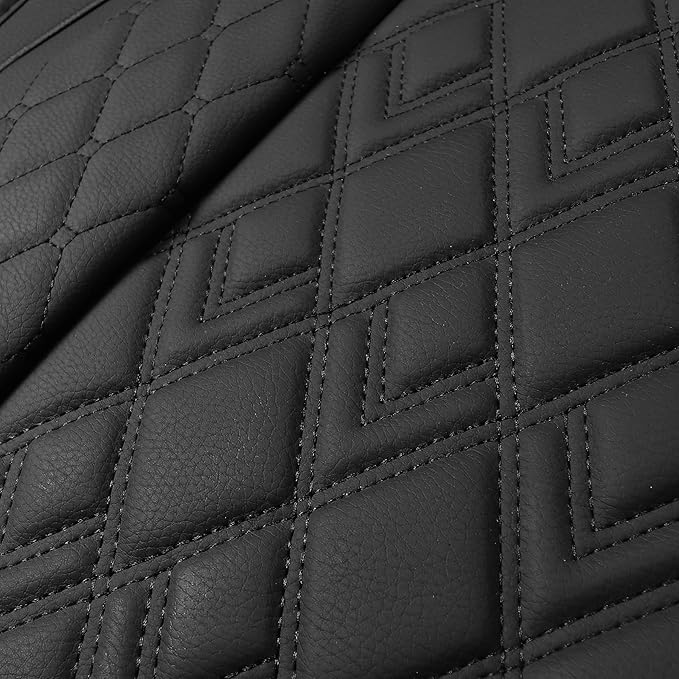 JOJOBAY Car Seat Covers for Dodge Ram Full Set,Fit Ram 2009-2023 1500/2500/3500 Pick-up Truck,Crew,Regular,Quad,Mega Cab,Waterproof Leather Seat Covers Protectors（5 PCS Full Set,Black）