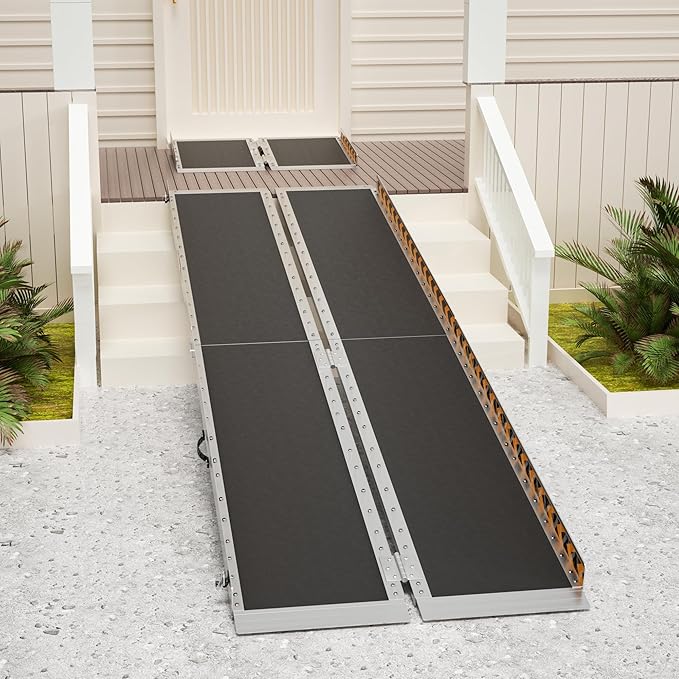 LEMNISCATE 10FT Wheelchair Ramp for Home Steps, 120" Lx29.2 W, Non-Skid Portable Handicap Ramps for Wheelchairs for Home Entry, Doorways, Shed, Stairs, Curbs, Walkers, Scooter, 800LBS Capacity