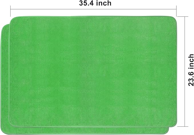 JOYMOOP Car Dry Towel, Quick Drying, Medium Size, Microfiber Cleaning Cloth, Green, 35.4 x 23.6 Inches, 2 Pack for Boates, RVs, SUVs, Trucks, Cars
