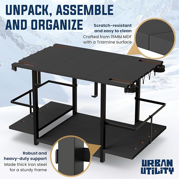 Water Ski Storage Rack – Garage Ski Rack Freestanding Organizer for Waterskis, Wakeboards, Paddleboards & Surfboards – Summer Water Sports Gear Holder for Indoor/Outdoor Use – 29x19x6 Inches