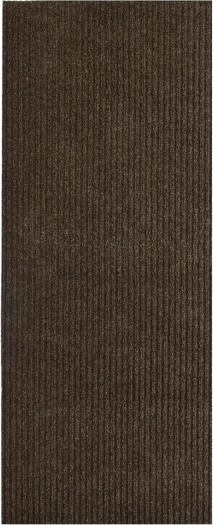 iCustomRug Spartan Weather Warrior Duty Indoor/Outdoor Utility Ribbed in 3ft,4ft,6ft Widths 70 Custom Sizes with Natural Non-Slip Rubber Backing 4'X8' in Brown