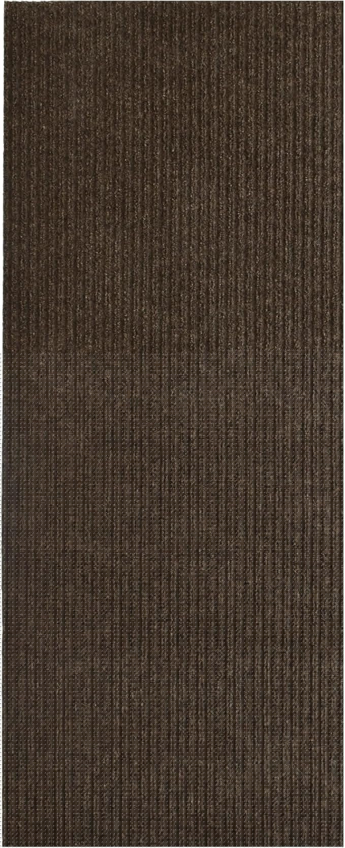 iCustomRug Spartan Weather Warrior Indoor/Outdoor Utility Ribbed Carpet Runner with Non-Slip Thermoplastic Rubber Backing, 3ft X 70ft in Brown