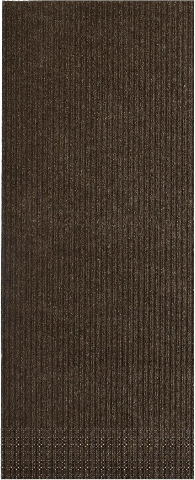 iCustomRug Spartan Weather Warrior Indoor/Outdoor Utility Ribbed Carpet Runner with Non-Slip Thermoplastic Rubber Backing, 6ft X 7ft in Brown