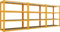 REIBII 40" W Garage Shelving Heavy Duty Metal Shelving 2200LBS Storage Shelves 4 Tier Garage Shelves Adjustable Metal Shelf for Warehouse Basement Pantry Kitchen, 3 Pack