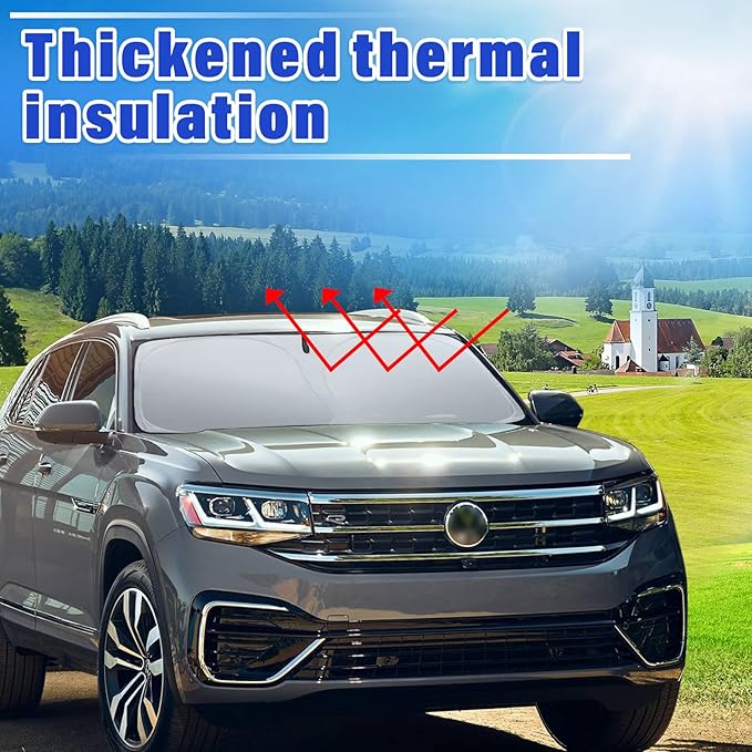 Car Windshield Sunshade Cover Shield Visor (2018-2025 VW Atlas Cross Sport)