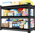 40" W Garage Shelving Heavy Duty, 1350LBS Loads Shelving Units and Storage Racks, 3-Tier Metal Garage Storage Shelves, Industrial Utility Shelf Heavy Duty,40" Wx16 Dx36 H, Black
